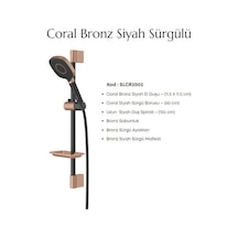 Duş Seti Sürgülü, Coral, Soft Siyah Bronz Renkli