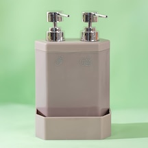 Porsima Marlon Lecce White 2 Li Süngerlik Sıvı Sabunluk-kahve