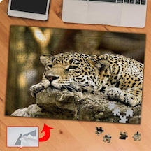 Dinlenen Leopar Vahşi Hayvan 240 Parça Puzzle Yapboz Tablo-p120