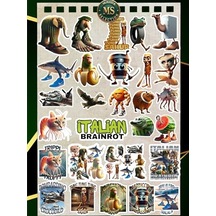 Italian Brainrot Sticker Seti 28 Parça Tralalero Tralala, Bombardiro Crocodilo, Boneca Ambalabu Komik Karakter Çıkartmalar 3-5 Cm Suya Dayanıklı Abanoz