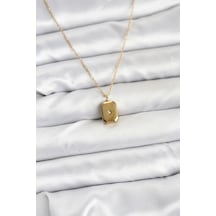 316l Çelik Zincir Gold Renk Minimal Kutup Yıldızı Model Kadın Kolye Vice1395 1675 Çok renkli