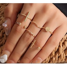 Girift Vintage Twila Gold Yüzük Seti Sarı