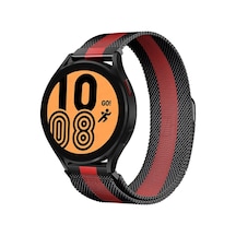 Mey İthalat Watch 20mm Metal Mıknatıslı Kordon - Siyah-kırmızı Diğer