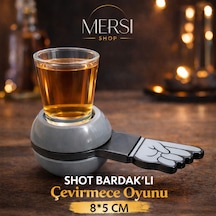 Shot Bardaklı Çevirmece Oyunu Parti İçki Oyunu Shot Bardağı Eğlenceli Masa Oyunu