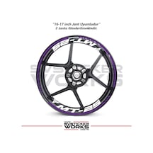 Yamaha Mt-25 Jant Sticker Dış Ve İç Set Sticker Jant Şeridi Mor
