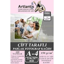 Fotoğraf Baskı Kağıdı A-4 150 Gr/m2 100'lü 1 Paket A4 Fotoğraf Kağıdı Ofis Ve Ev Tipi Mürekkepli Yazıcılar İçin