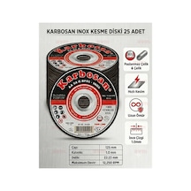 Inox Paslanmaz Çelik Kesme Diski 125x1.0x22.23 Mm 25 Adet
