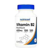 Nutricost Vitamin B2 Riboflavin 400mg, 120 Capsules .abd Me...