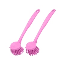 Promosyonca Lavabo Temizleme Fırçası, 2 Adet Pembe Çok Renkli