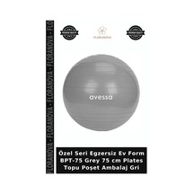 Özel Seri Egzersiz Ev Form Bpt-75 Grey 75 Cm Plates Topu Poşet Ambalaj Gri