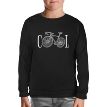 Cool Bicycle Siyah Çocuk Sweatshirt 001