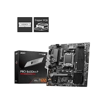 Msı Pro B650m-p Ddr5 6000mhz Oc 1xvga 1xhdmı 1xdp 2xm.2 Usb 3.2 Matx Am5 Amd Am5 9000/8000/7000 Serileri İle Uyumlu