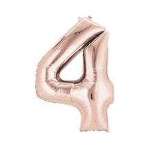 4 Rakam Rose Gold Folyo Balon 72 Cm