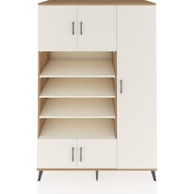 Kronos Dolap 11 Raflı 5 Kapaklı 132x59x195 Çam-aytaşı/aytaşı Aytası/aytası - Atlas Çam