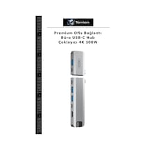 Premium Ofis Bağlantı Büro Usb-c Hub Çoklayıcı 4k 100w