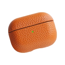 Piili Apple AirPods Uyumlu Pro 2 Leather Kılıf Apple AirPods Uyumlu Kılıfı Turuncu