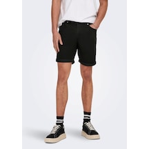 Only & Sons Erkek Kot Şort Onsply Black 4328 Shorts-22024328 001