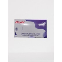 Lateks Pudralı Tek Kullanımlık Eldiven L