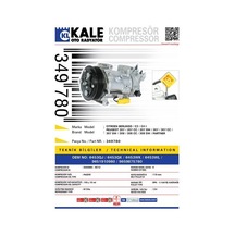KALE 349780 KLİMA KOMPRESÖRÜ P207-C3 1.4-1.6-P307-C4 1.4-1.6-2.0-