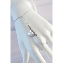 316l Çelik Gümüş Renk Beyaz Bubble Kalp Tasarımlı Şahmeran - Tj-sn575 Çok Renkli