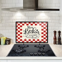 Decorita Cam Ocak Arkası Koruyucu | Kitchen Love | 40cm x 60cm