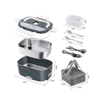 Araba/kamyon Ve Ofis İçin 3'ü 1 Arada Elektrikli Öğle Yemeği Kutusu, Taşınabilir Isıtıcı 220v Ve 12v 24v Paslanmaz Çelik Yemek Isıtıcı Fmy Kdo