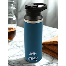 Outdoor 304 Çelik Termos , 500 Ml Kişiye Özel İsimli Turkuaz