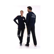 112 Yakalı Tshirt Uzun Kol - Lacivert-6548