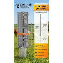 10 Adet 120cm Elektrikli Çit Plastik Direği Kendinden İzolatörlü Ayak Basmalı Çit Kazığı