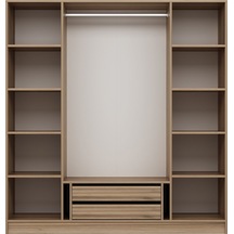 Minar Kale 180cm Giyinme Dolabı Dore Ceviz - 190cm