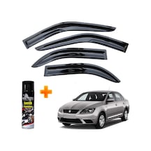 Seat Toledo Mügen Cam Rüzgarlığı 2013-2017 Arası 4 Lü Takım +500ml Lastik Parlatıcı