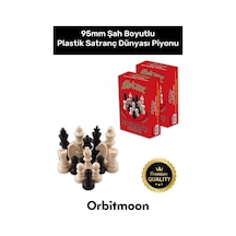 Premium Seri Şah Boyu 95mm Eksik Takımı Tamamlama Uyumlu Orta Plastik Satranç Dünyası Piyonu