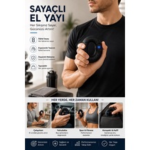 Lh-4005 Dijital Sayaçlı El Yayı Ergonomik El, Parmak Ve Bilek Güçlendirme Egzersiz Aleti Siyah
