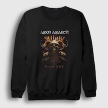 Presmono Unisex First Kill Amon Amarth Sweatshirt Siyah