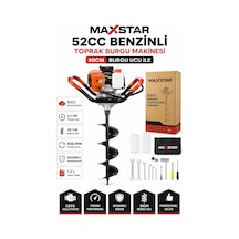 Maxstar Spr3030 52cc Benzinli Toprak Burgu Makinesi 30cm Burgu Fidan Dikme Çukur Açma Delme Mak