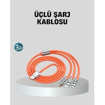 Ers Üçlü Şarj Kablosu Yüksek Hızlı, Dayanıklı Ve Uzun Ömürlü