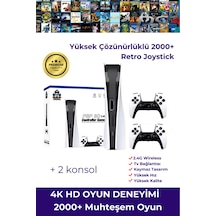 Taşınabilir Çift Kol 30.000 Atari Oyunlu 2.4g Kablosuz Oyun Konsolu 4k Game Stick Retro Konsol