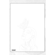 A5 Çiçek Bloknot Çizgisiz Defter - 50 Yaprak - Memopad - Notepad - Not Defteri - Not Kağıdı - 1914 Çok Renkli