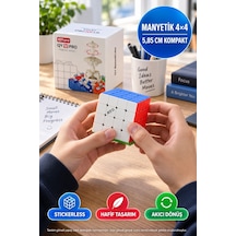 Qiyi M Pro 4x4 Manyetik Hız Küpü Stickerless Profesyonel Zeka Ve Akıl Küpü 2024 - 5,85 Cm