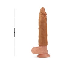 River World 18,5 Cm Uzunluğu 5 Cm Dolgusu Olan Realistik Uzatılabilen Melez Titreşimli Pe Nis Kılfı