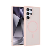 Zore Galaxy S24 Ultra Kılıf M-safe Şarj Özellikli Zore Babet Kapak - Mavi