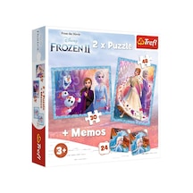 Frozen 2, A Mysterious Land 2 In 1 Puzzle 30+48 Parça Standart
