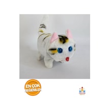 Yürüyen Beyaz Kedi Oyuncak - Hareketli Kuyruk Ve Miyav Sesli
