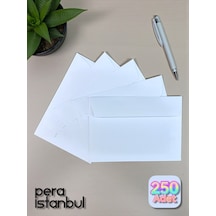 250 Adet C6 Beyaz Davetiye Lüks Tebrik Kartı Mektup Mühür Cüzdan Büyük Kapasiteli Zarf 114x162mm