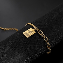 Tarot Kartları Bilezikler Kadın Erkek Altın Renk Paslanmaz Çelik Binbaşı Arcana Muska Tarot Takı Hediyeler The Sun11