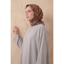 Silk Home Soft Eşarp Melodi Desen Koyu Turuncu 90x90 Çok Renkli