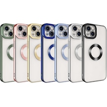 Ariatech Apple Uyumlu iPhone 14 Kamera Korumalı Logo Gösteren Omega Kılıf-mavi Açık Mavi Açık