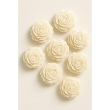 Şakayık Çiçeği Soya Wax Mum Beyaz 2 Adet Beyaz