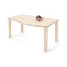 Hamster Play Ahşap Platform Yemek Kasesi İçecek Şişesi Ve Diğer Kafes Aksesuarları İçin Dalga - 17,78 Cm Yükseklik