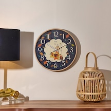 Slim Bilge Çocuk Odası Duvar Saati - Lacivert - 30 Cm Çok Renkli